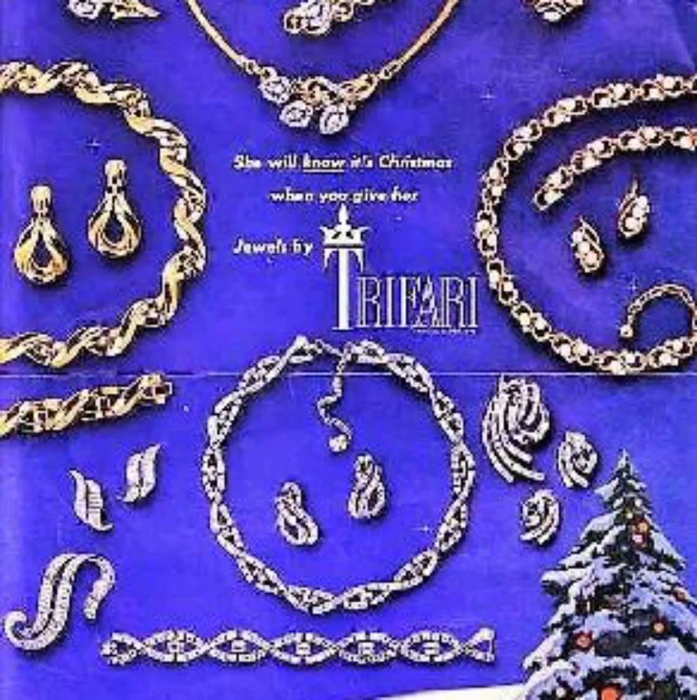Jewels by Trifari 1953 Sapphire Baguette Rhinestone Bracelet